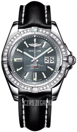 Breitling Galactic 41 Szary/Skóra Ø41 mm A49350LA-F549-428X-A18BA.1