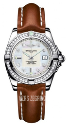 Breitling Galactic 32 Biały/Skóra Ø31.8 mm A71356LA.A708.406X.A14BA.1