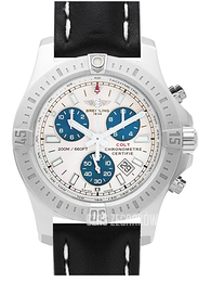 Breitling Colt Chronograph II Srebrny/Skóra Ø44 mm A7338811-G790-435X-A20BA.1