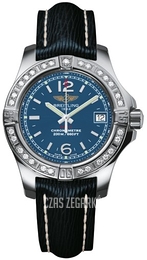 Breitling Colt 33 Niebieski/Skóra Ø33 mm A7738853-C908-210X-A14BA.1