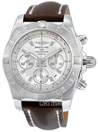 Breitling Chronomat 44 Srebrny/Skóra Ø44 mm AB011011-G684-437X-A20BA.1