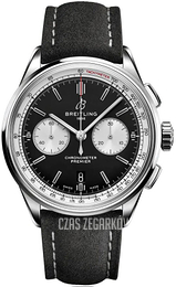 Breitling Premier B01 Chronograph 42 Czarny/Skóra Ø42 mm AB0118371B1X2