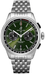 Breitling Premier Chronograph 42 Zielony/Stal Ø42 mm AB0118A11L1A1