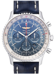 Breitling Navitimer 01 46mm Niebieski/Skóra Ø46 mm AB012721-C889-746P-A20BA.1