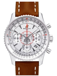 Breitling Montbrillant 01 Srebrny/Skóra Ø40 mm AB013012-G709-425X-A18BA.1