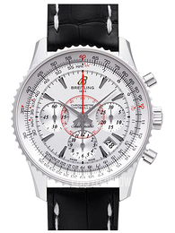 Breitling Montbrillant 01 Srebrny/Skóra Ø40 mm AB013012-G709-728P-A18BA.1