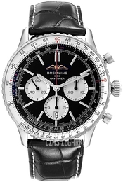 Breitling Navitimer B01 Chronograph 46 Czarny/Skóra Ø46 mm AB0137211B1P1