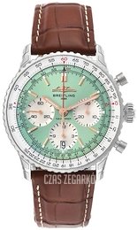 Breitling Navitimer B01 Chronograph 41 Zielony/Skóra Ø41 mm AB0139211L1P1