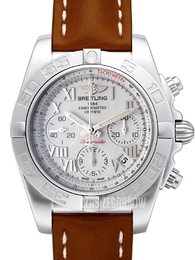 Breitling Chronomat 41 Biały/Skóra Ø41 mm AB014012-A747-431X-A18BA.1