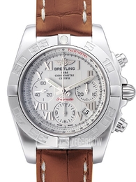 Breitling Chronomat 41 Biały/Skóra Ø41 mm AB014012-A747-722P-A18BA.1