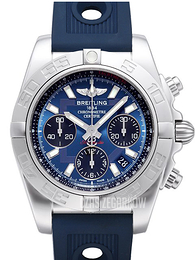 Breitling Chronomat 41 Niebieski/Guma Ø41 mm AB014012-C830-203S-A18D.2