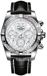 Breitling Chronomat 41 Biały/Skóra Ø41 mm AB0140AA-A747-728P-A18BA.1