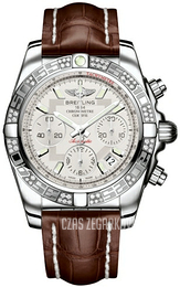 Breitling Chronomat 41 Srebrny/Skóra Ø41 mm AB0140AA-G711-724P-A18BA.1