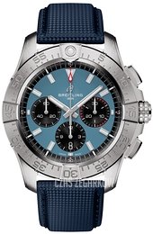 Breitling Avenger B01 Chronograph 44 Niebieski/Skóra Ø44 mm AB0147101C1X1