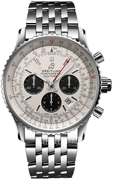 Breitling Navitimer Rattrapante Srebrny/Stal Ø45 mm AB0311211G1A1