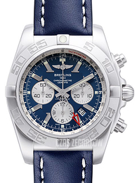 Breitling Chronomat GMT Niebieski/Skóra Ø47 mm AB041012-C834-101X-A20BA.1