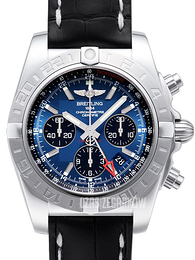 Breitling Chronomat 44 GMT Niebieski/Skóra Ø44 mm AB042011-C852-743P-A20BA.1