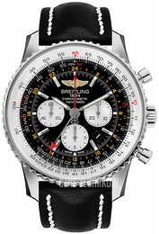 Breitling Navitimer Gmt Czarny/Skóra Ø48 mm AB0441211B1X1