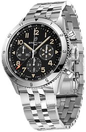 Breitling Super Avi B04 Chronograph Gmt 46 Czarny/Stal Ø46 mm AB04453A1B1A1