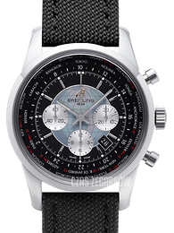 Breitling Transocean Chronograph Czarny/Tkanina Ø46 mm AB0510U4-BB62-104W-A20BA.1