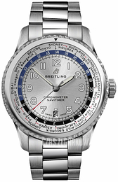 Breitling Navitimer Gmt Srebrny/Stal Ø43 mm AB3521U01G1A1