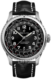 Breitling Navitimer Gmt Czarny/Skóra Ø43 mm AB3521U41B1P1