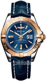 Breitling Galactic 41 Niebieski/Skóra Ø41 mm C49350L2-C810-718P-A18BA.1