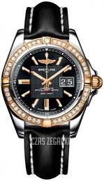 Breitling Galactic 41 Czarny/Skóra Ø41 mm C49350LA-BA09-428X-A18BA.1