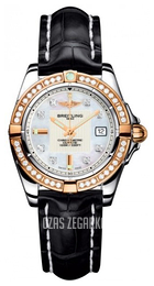 Breitling Galactic 32 Biały/Skóra Ø31.8 mm C71356LA.A712.777P.A14BA.1