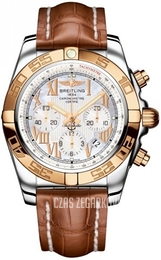Breitling Chronomat 44 Biały/Skóra Ø44 mm CB011012-A693-737P-A20BA.1