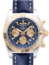 Breitling Chronomat 44 Niebieski/Skóra Ø44 mm CB011012-C790-105X-A20BA.1