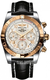 Breitling Chronomat 41 Srebrny/Skóra Ø41 mm CB014012-G759-728P-A18BA.1