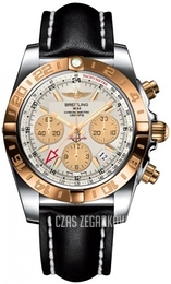 Breitling Chronomat 44 GMT Srebrny/Skóra Ø44 mm CB042012-G755-435X-A20BA.1