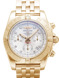 Breitling Chronomat 41 Biały/18 karatowe różowe złoto Ø41 mm HB014012-A723-378H