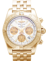 Breitling Chronomat 41 Srebrny/18 karatowe różowe złoto Ø41 mm HB014012-G713-378H