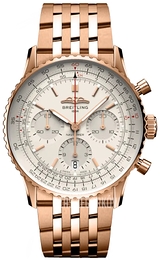 Breitling Navitimer B01 Chronograph 41 Biały/18 karatowe różowe złoto Ø41 mm RB0139211G1R1