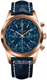 Breitling Transocean Chronograph Niebieski/Skóra Ø46 mm RB0510V1-C880-746P-R20BA.1