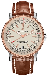 Breitling Navitimer 01 Srebrny/Skóra Ø38 mm U17325211G1P1
