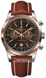 Breitling Transocean Chronograph Brązowy/Skóra Ø38 mm U4131012-Q600-221X-A18BA.1