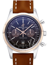 Breitling Transocean Chronograph Brązowy/Skóra Ø38 mm U4131012-Q600-431X-A18BA.1
