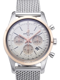 Breitling Transocean Chronograph Srebrny/Stal Ø43 mm UB015212-G777-154A