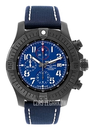 Breitling Super Avenger Chronograph 48 Niebieski/Skóra Ø48 mm V13375101C1X2