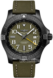 Breitling Avenger Automatic Gmt 45 Zielony/Skóra Ø45 mm V323952A1L1X1
