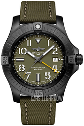 Breitling Avenger Automatic Gmt 45 Zielony/Skóra Ø45 mm V323952A1L1X2