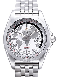 Breitling Galactic Unitime Biały/Stal Ø44 mm WB3510U0-A777-375A