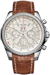 Breitling for Bentley 6.75 Srebrny/Skóra Ø49 mm A4436412-G679-754P-A20BA.1