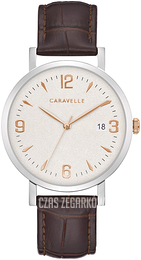 Bulova Caravelle Srebrny/Skóra Ø39 mm 44A118
