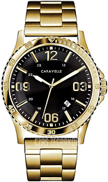 Bulova Caravelle Czarny/Stal w odcieniu złota Ø44 mm 44B120