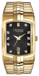 Bulova Caravelle Czarny/Stal w odcieniu złota 44D000