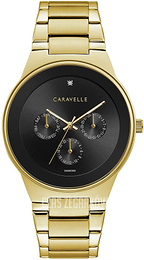 Bulova Caravelle Czarny/Stal w odcieniu złota Ø40 mm 44D102